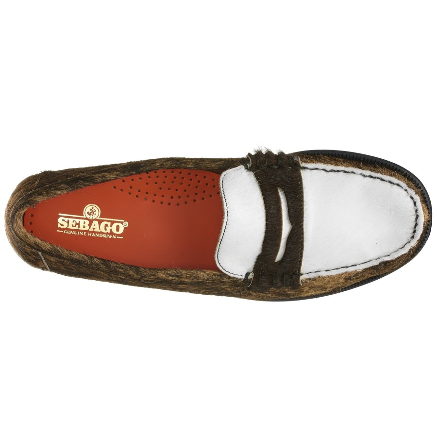 Men Sebago | Dan Raw - Dark Brown & White & Black