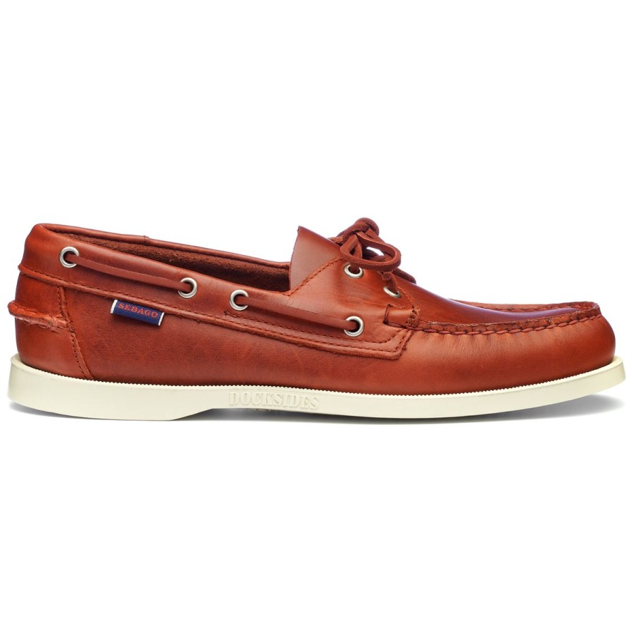 Men Sebago | Portland Waxed - Deep Red