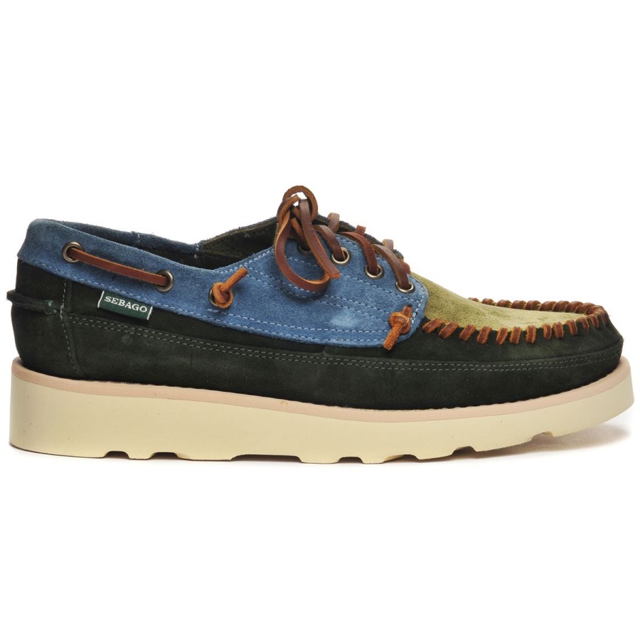 Men Sebago | Cayuga - Brunswick Green & Indigo & Moss