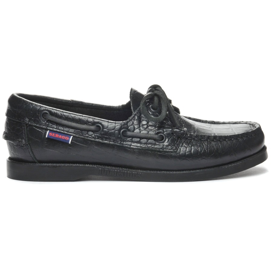 Women Sebago | Portland Exotic Woman - Croc Black