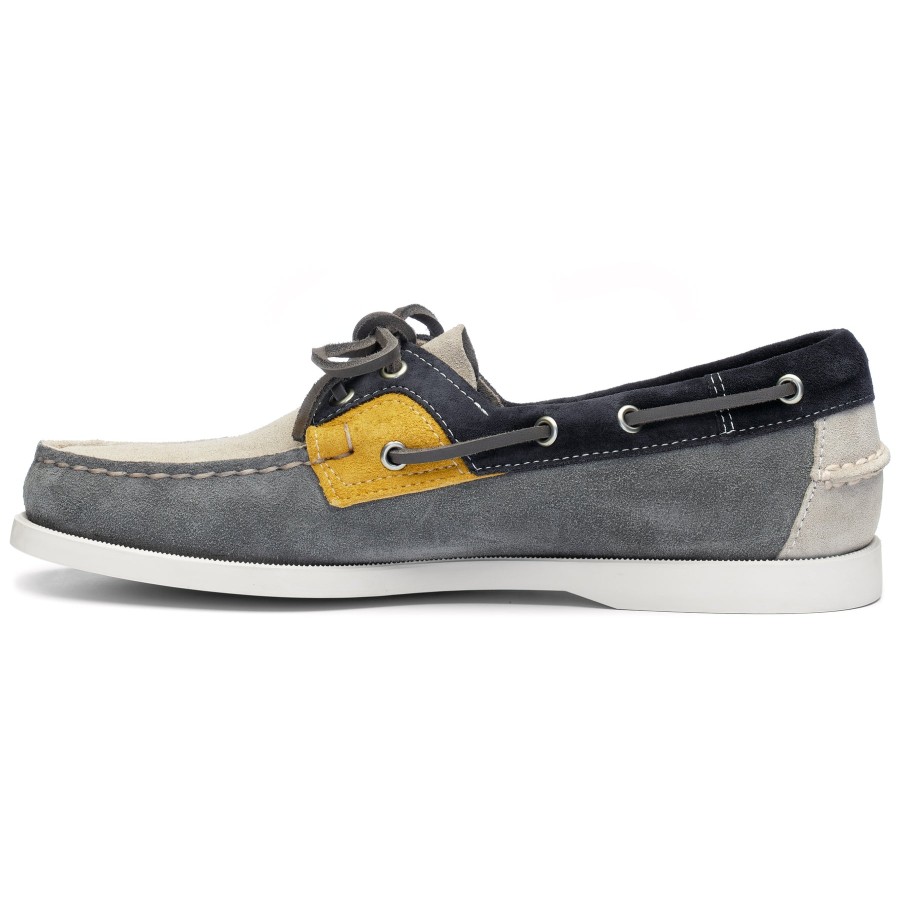 Men Sebago | Rossisland Jib - Grey & Taupe & Navy Blue & Mustard