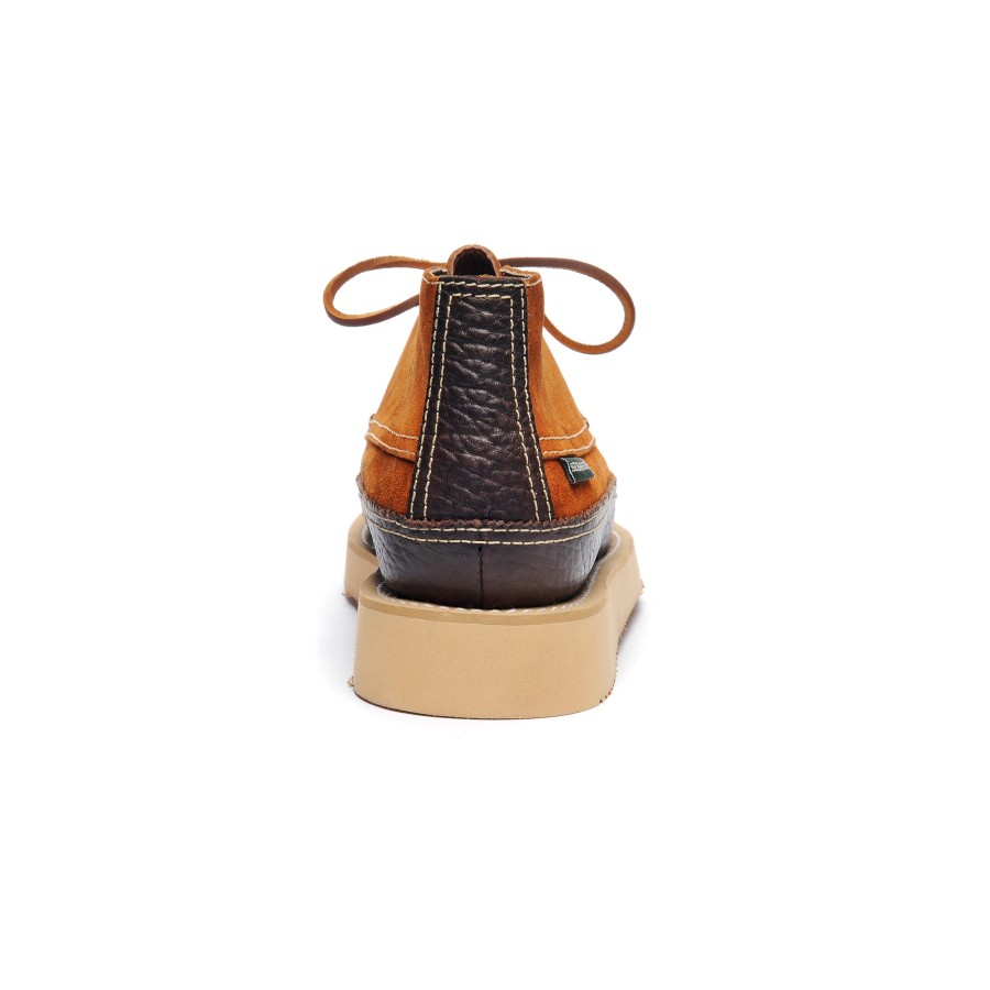 Men Sebago | Miwak Suede Canoe Moc - Cognac & Dark Brown