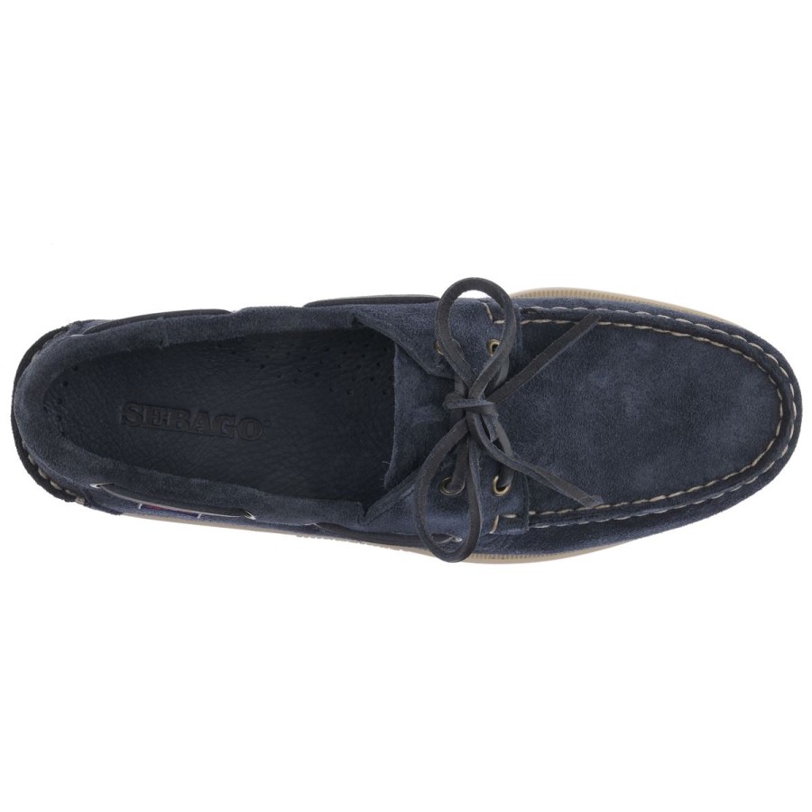 Men Sebago | Portland Roughout - Navy Blue