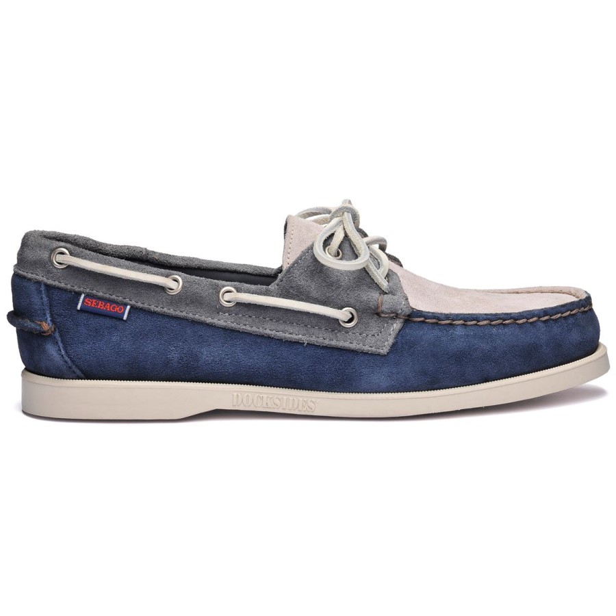 Men Sebago | Portland Jib - Navy & Dark Grey & Slate