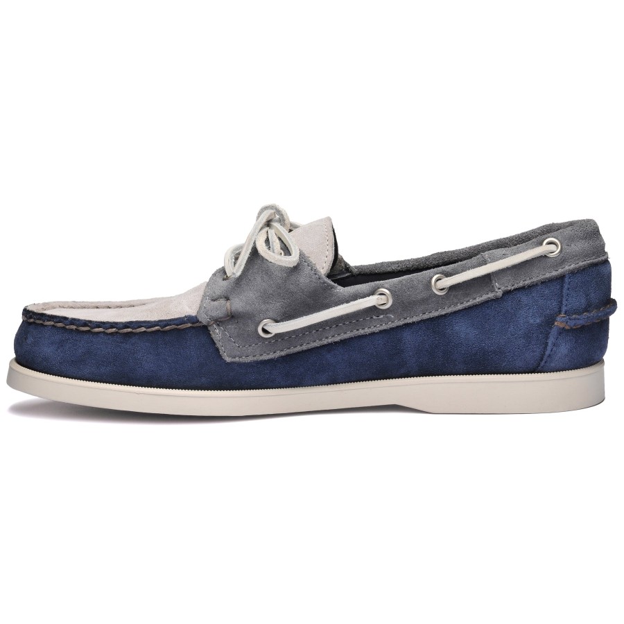 Men Sebago | Portland Jib - Navy & Dark Grey & Slate