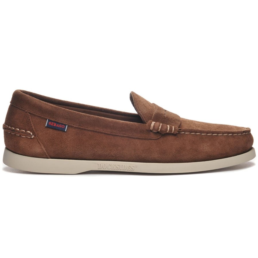 Men Sebago | Dan Boat Roughout - Dark Brown