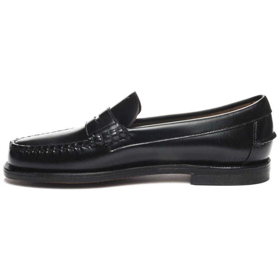 Women Sebago | Classic Dan Tag Woman - Black & White Penny