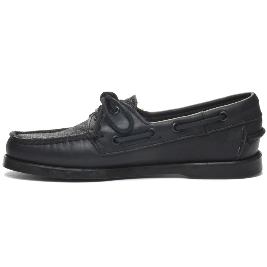 Women Sebago | Portland Vamp Glitter Woman - Black