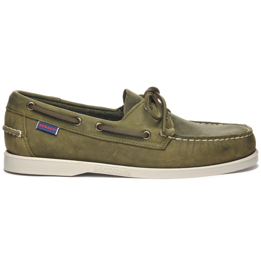 Men Sebago | Docksides Portland Crazy H - Forest Green