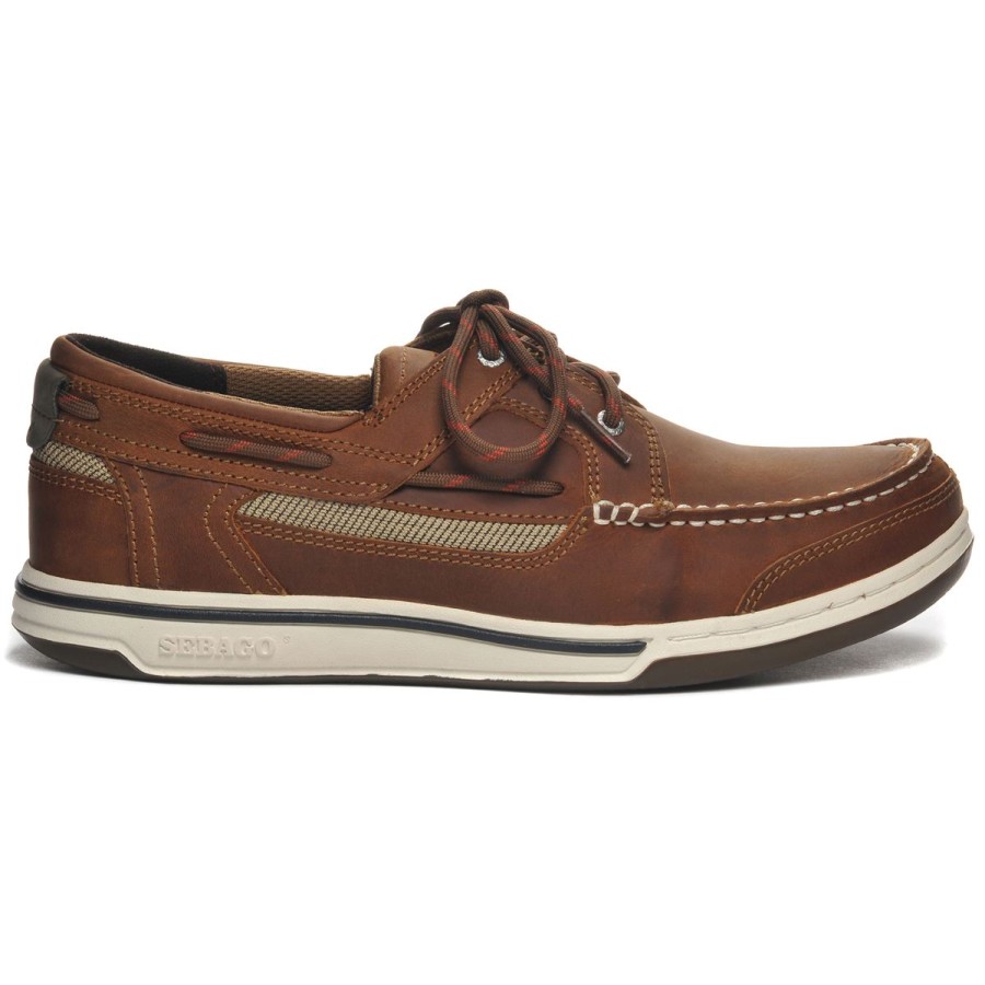 Men Sebago | Triton Three Eyelets Fgl - Brown Cinnamon