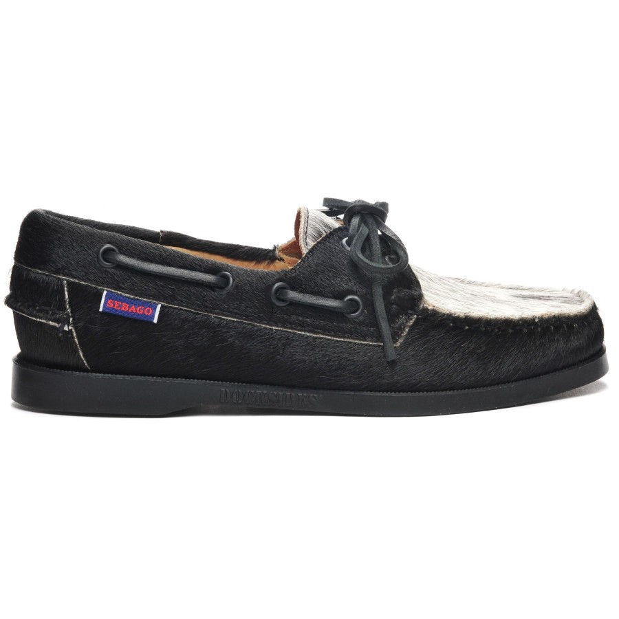 Women Sebago | Docksides Portland Raw Woman - Black & White