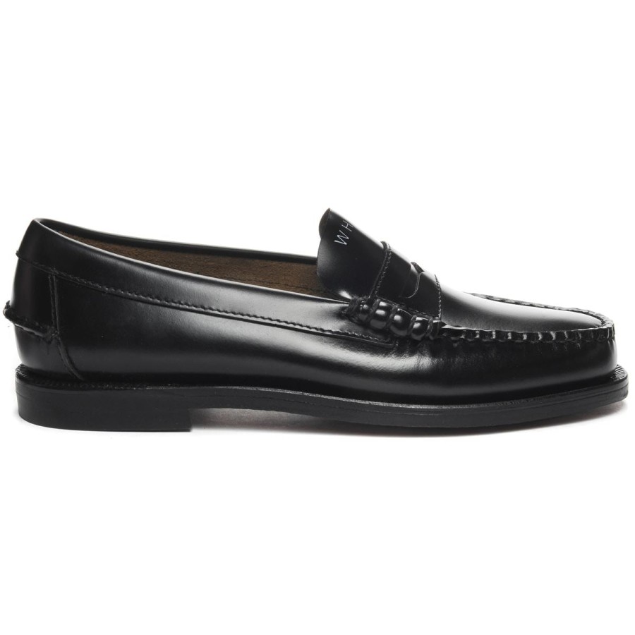 Women Sebago | Classic Dan Tag Woman - Black & White Socks