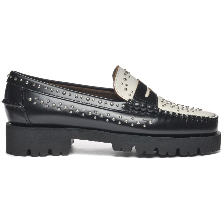 Women Sebago | Dan Lug Studs Woman - Black/White