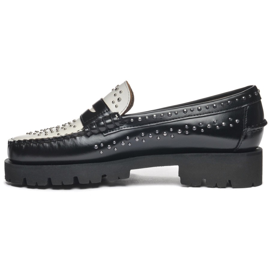 Women Sebago | Dan Lug Studs Woman - Black/White