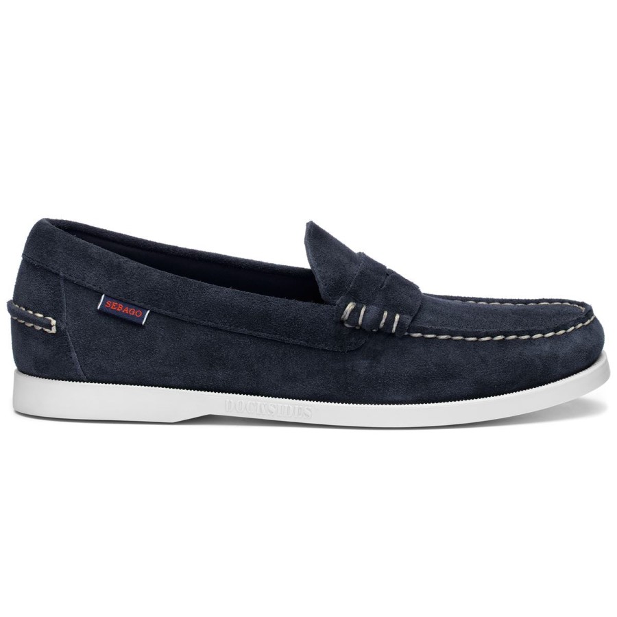 Men Sebago | Dan Boat Roughout - Navy Blue