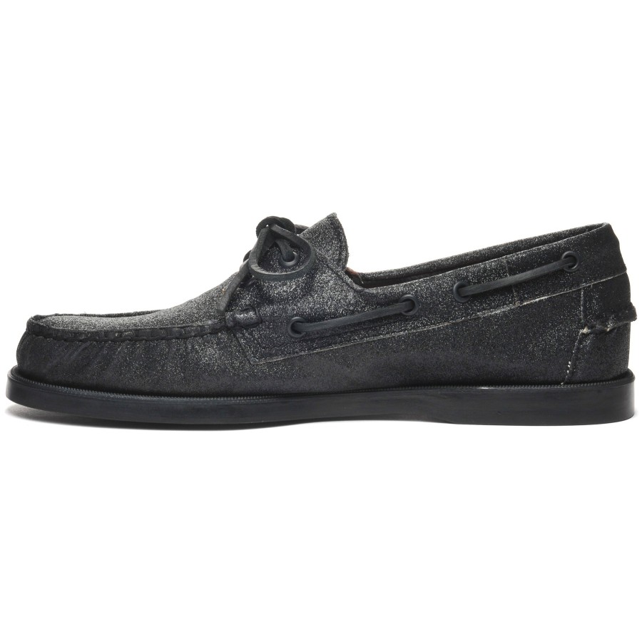 Men Sebago | Portland Glitter - Black