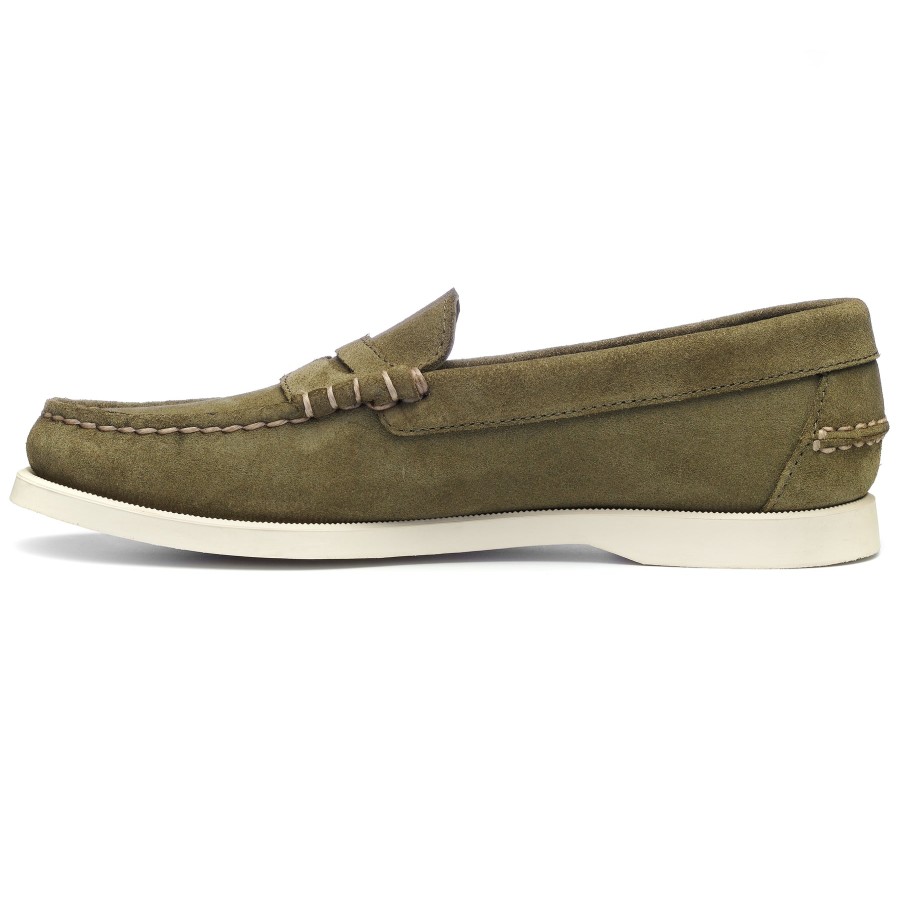 Women Sebago | Dan Boat Roughout Woman - Forest Green