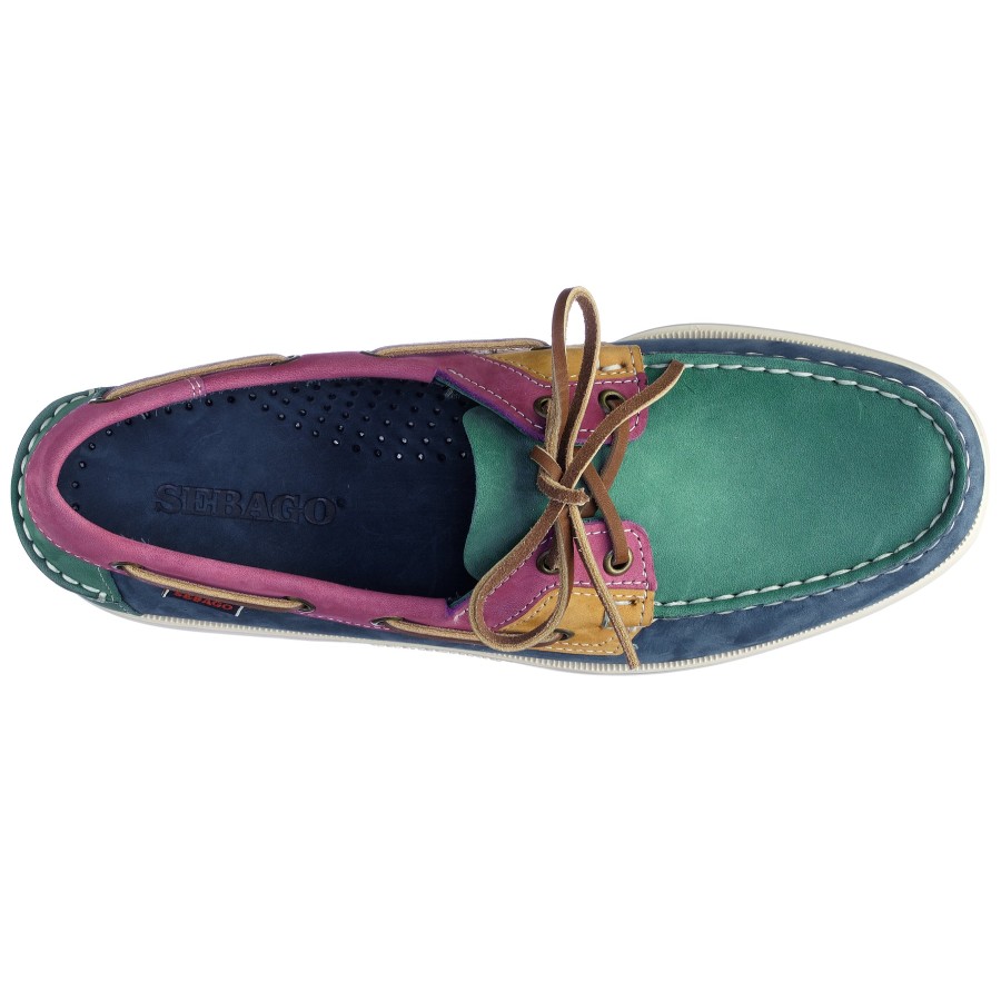 Men Sebago | Rossisland - Navy & Teal & Magenta & Mustard