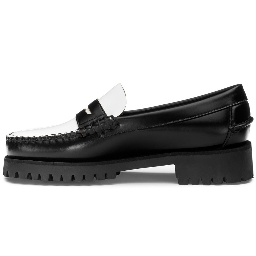 Women Sebago | Dan Lug Woman - Black & White