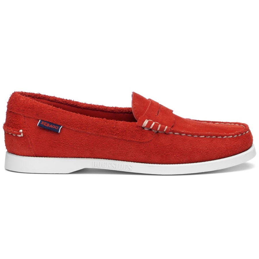 Women Sebago | Dan Boat Roughout Woman - Red