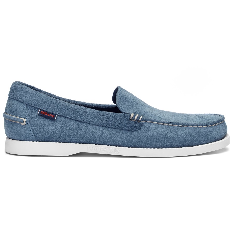 Men Sebago | Frank Boat Roughout - Indigo