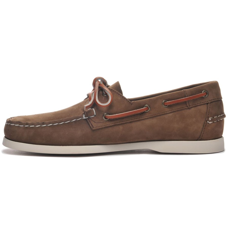 Men Sebago | Docksides Portland Nubuck - Dark Brown